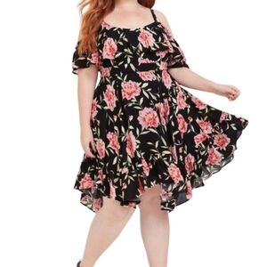 Torrid off shoulder midi dress